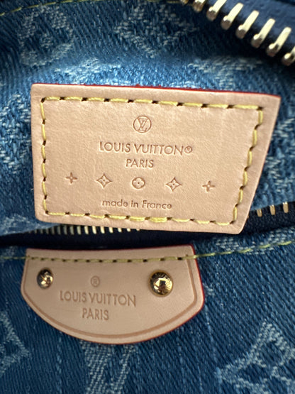 Louis Vuitton Blue Denim Monogram Hills Pochette