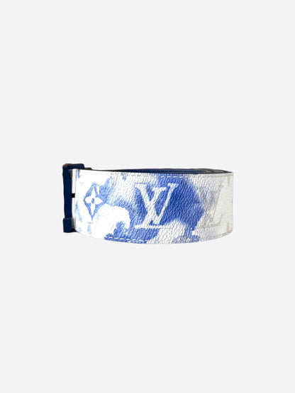 Louis Vuitton Blue & White Watercolor Monogram Belt