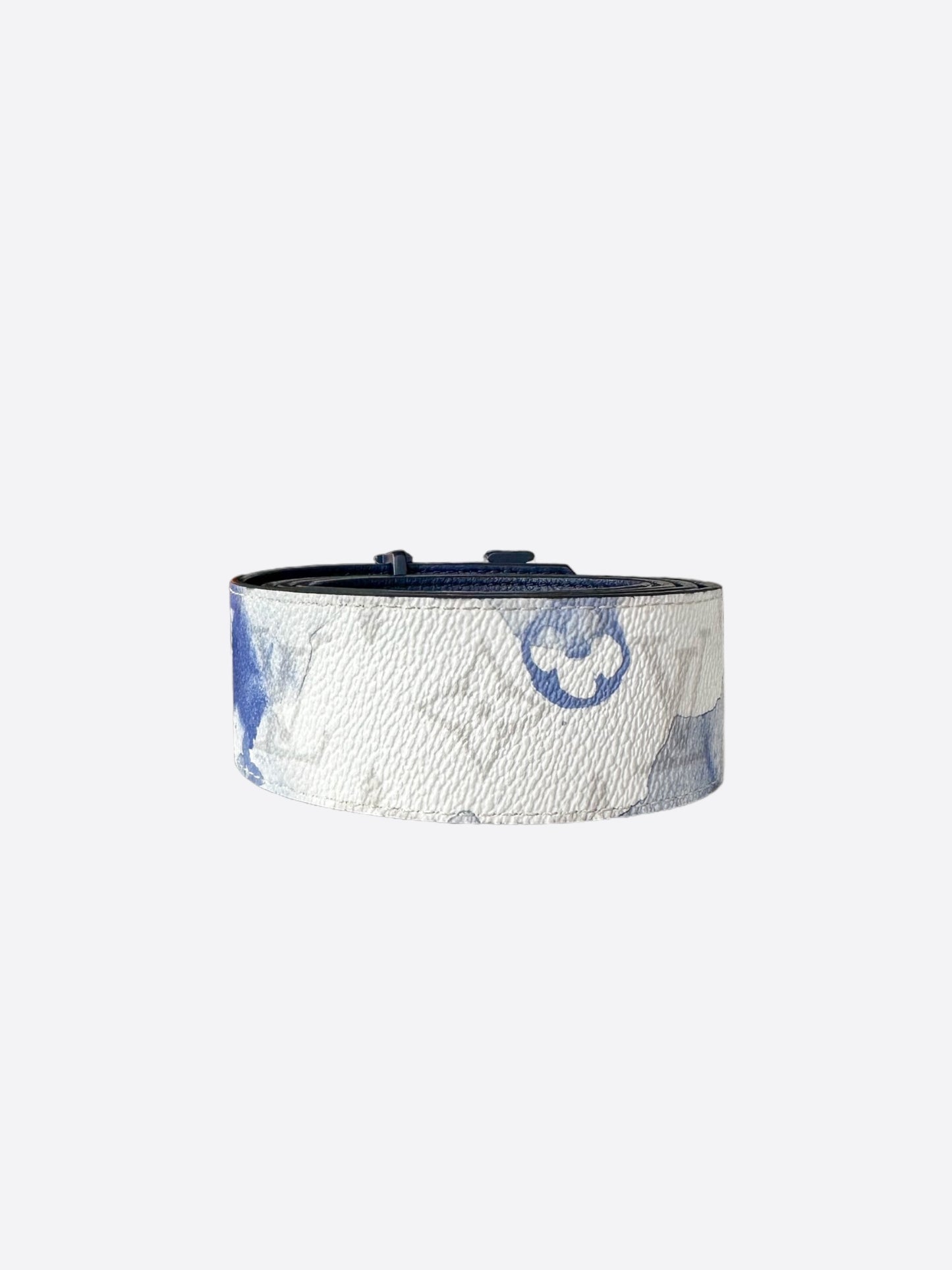 Louis Vuitton Blue & White Watercolor Monogram Belt