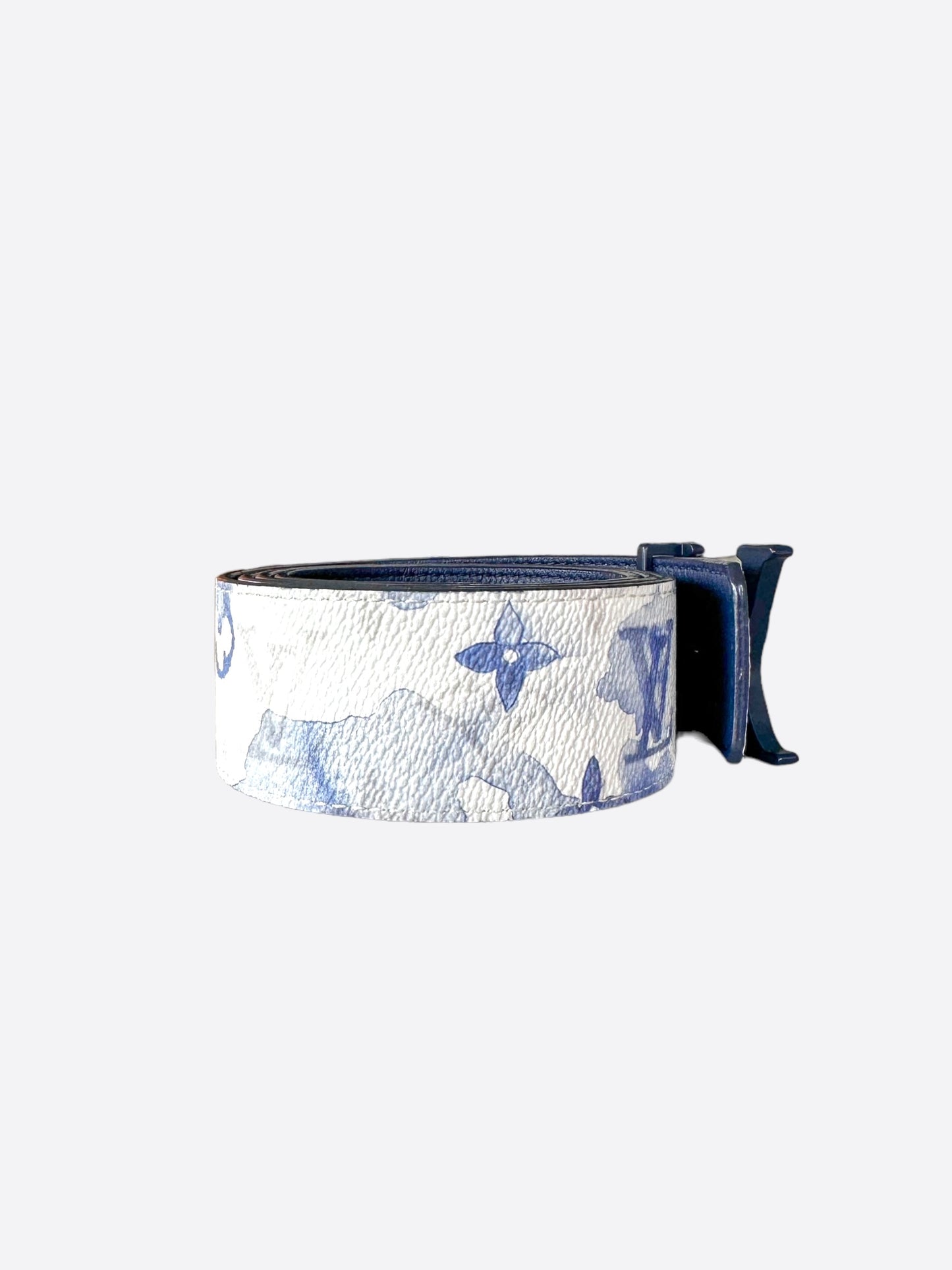 Louis Vuitton Blue & White Watercolor Monogram Belt