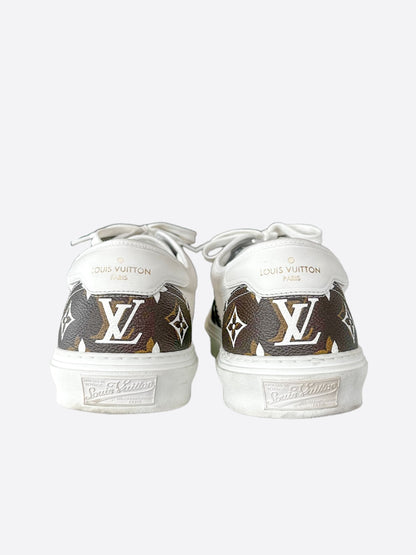 Louis Vuitton Brown & White Monogram Trocadero Sneakers