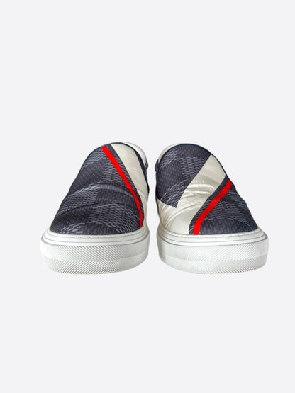 Louis Vuitton Navy Damier America's Cup Slip On Sneakers