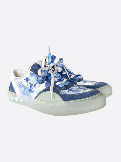 Louis Vuitton Blue Watercolor Monogram Ollie Sneakers