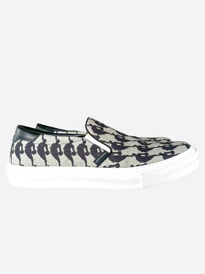 Louis Vuitton NBA Grey & Black Slip On Sneakers