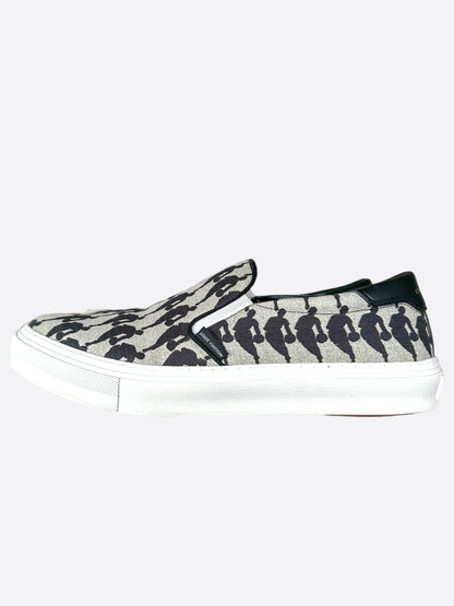 Louis Vuitton NBA Grey & Black Slip On Sneakers