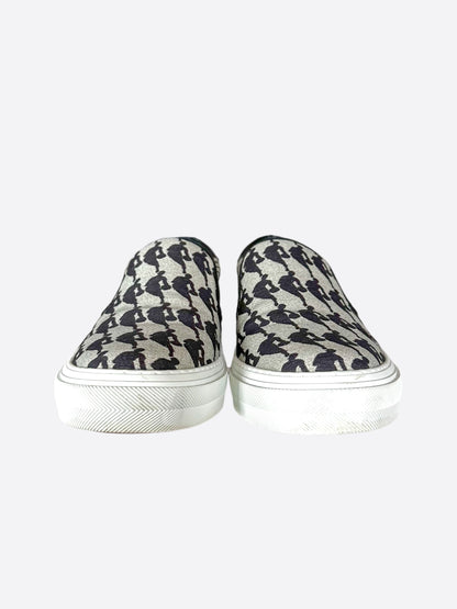 Louis Vuitton NBA Grey & Black Slip On Sneakers