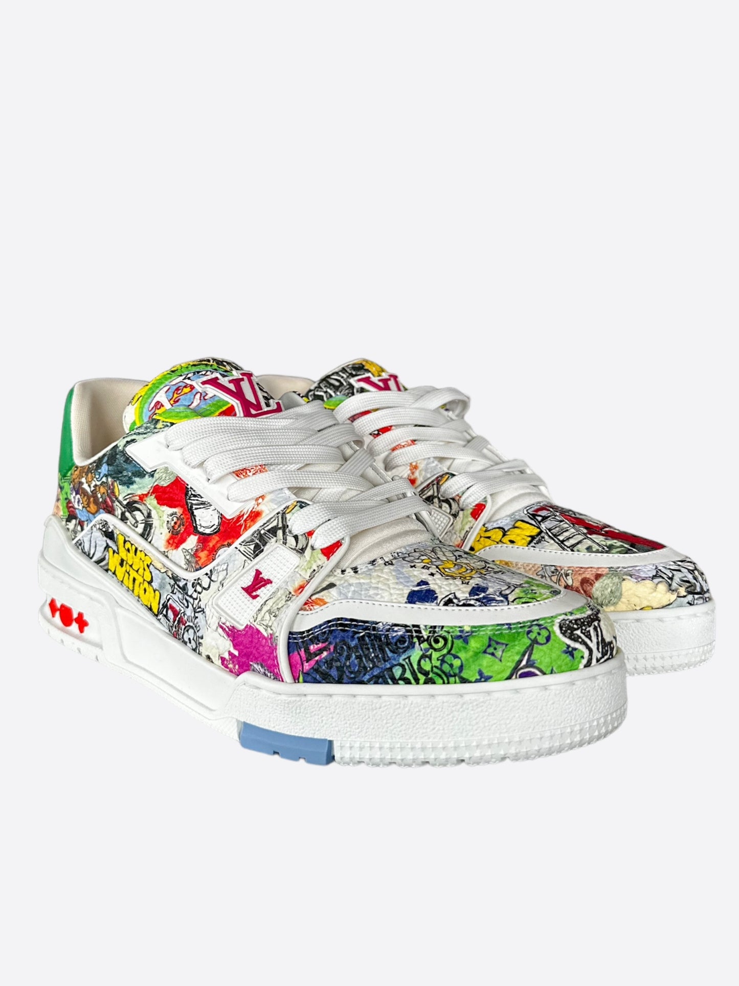 Louis Vuitton White Comic Trainers