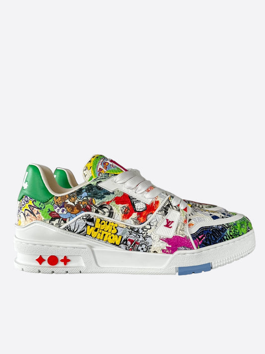 Louis Vuitton White Comic Trainers