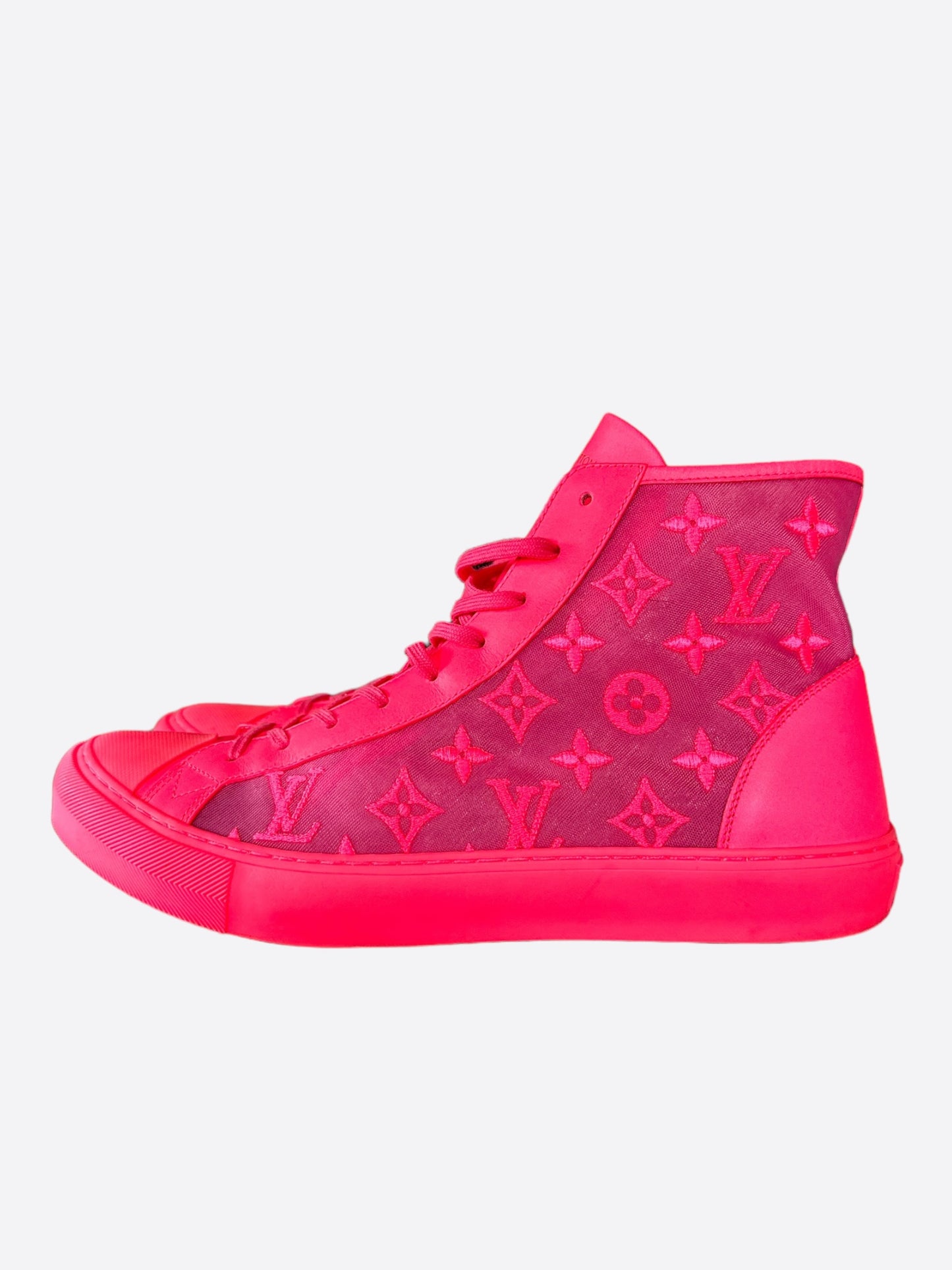 Louis Vuitton Pink Mesh Monogram Tattoo Sneakers