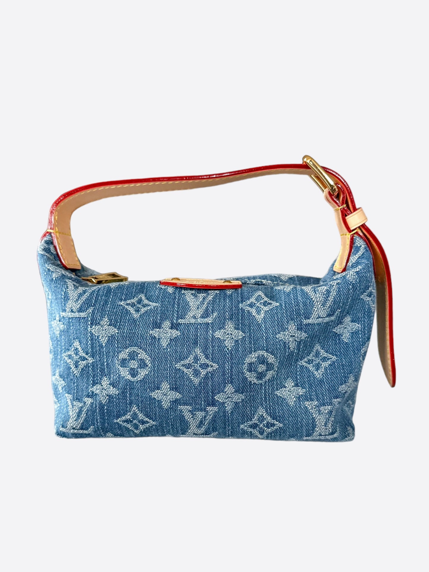 Louis Vuitton Blue Denim Monogram Hills Pochette