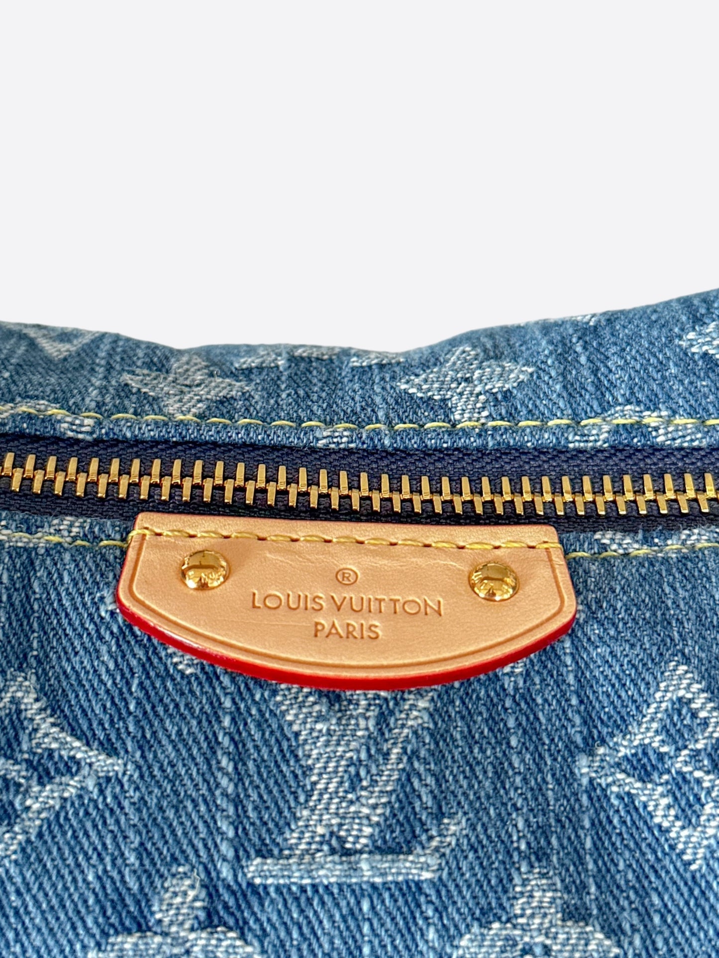 Louis Vuitton Blue Denim Monogram Hills Pochette