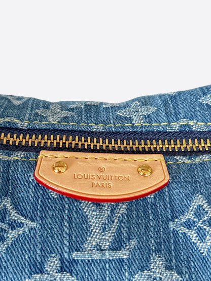 Louis Vuitton Blue Denim Monogram Hills Pochette