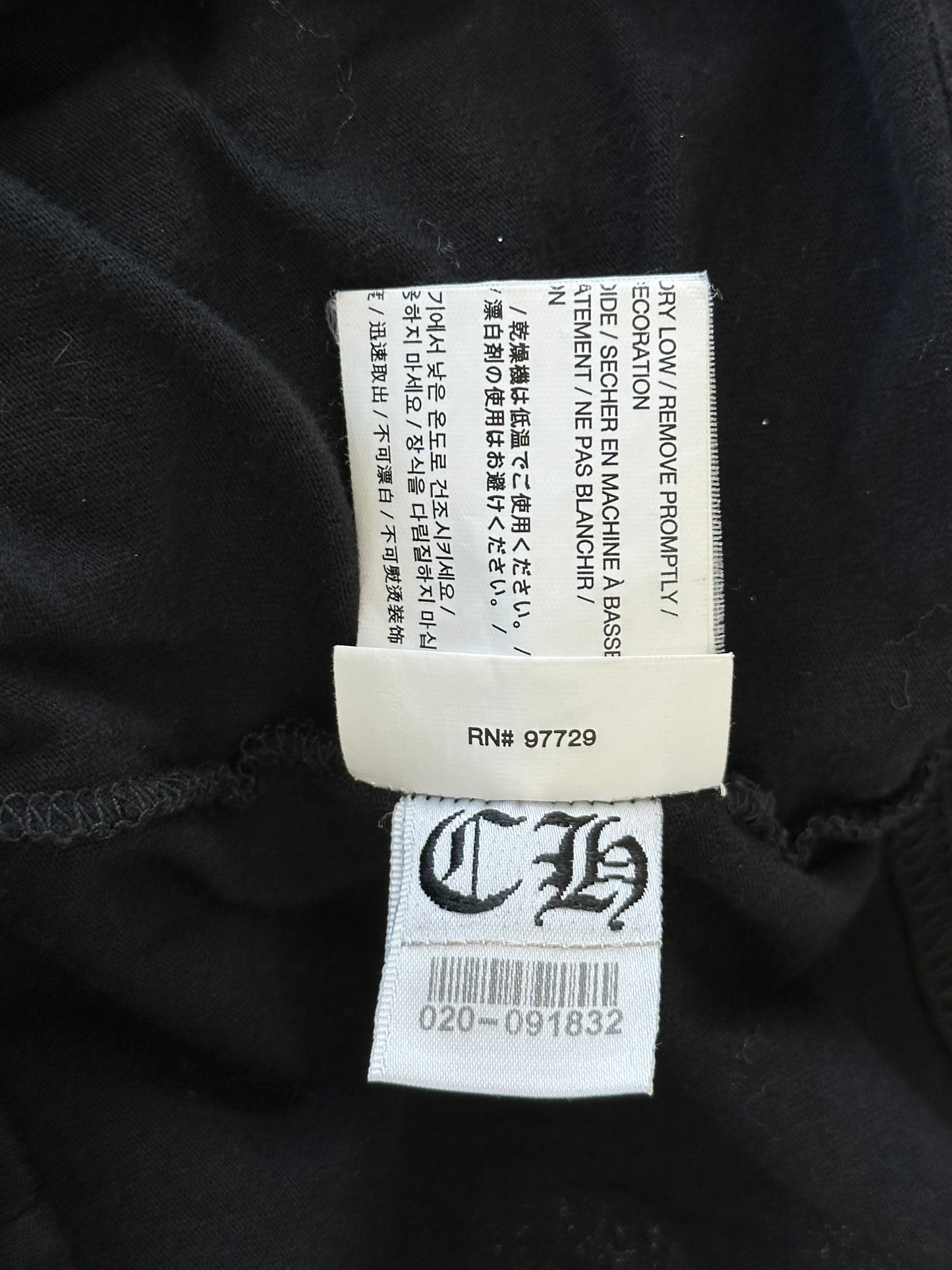 Chrome Hearts Black & Red Staff Horseshoe Logo Longsleeve T-Shirt