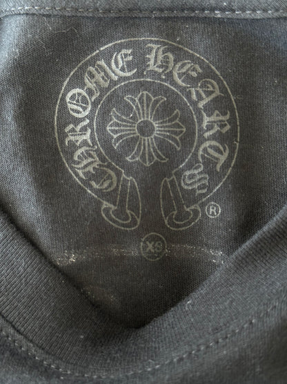Chrome Hearts Black & Silver Staff Horseshoe Logo Longsleeve T-Shirt