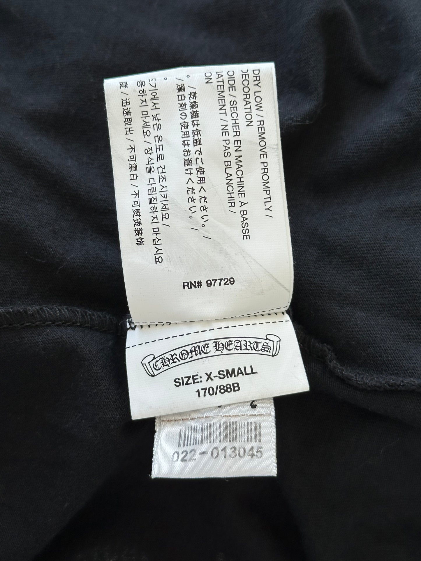 Chrome Hearts Black & Silver Staff Horseshoe Logo Longsleeve T-Shirt