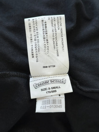 Chrome Hearts Black & Silver Staff Horseshoe Logo Longsleeve T-Shirt