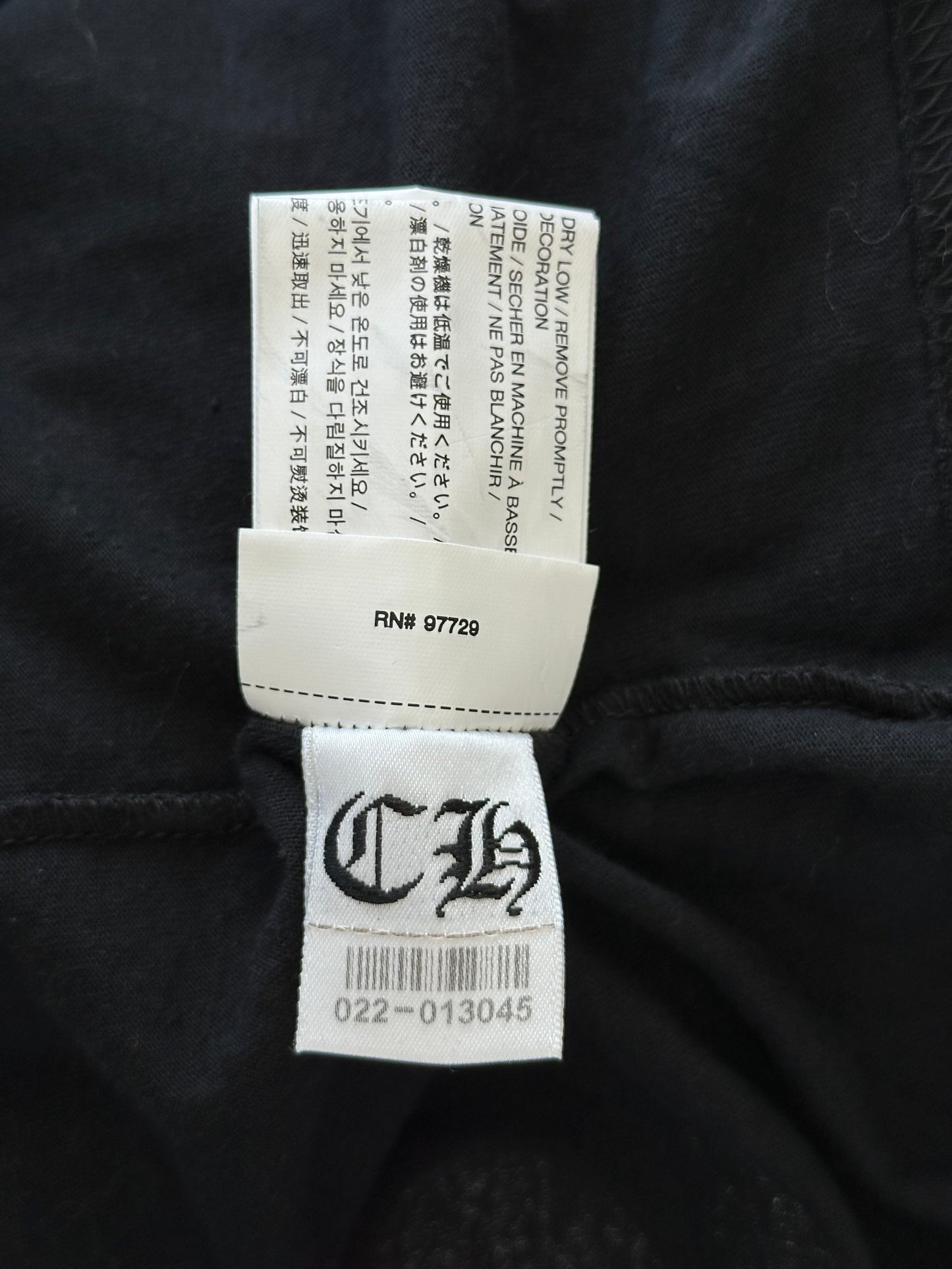 Chrome Hearts Black & Silver Staff Horseshoe Logo Longsleeve T-Shirt