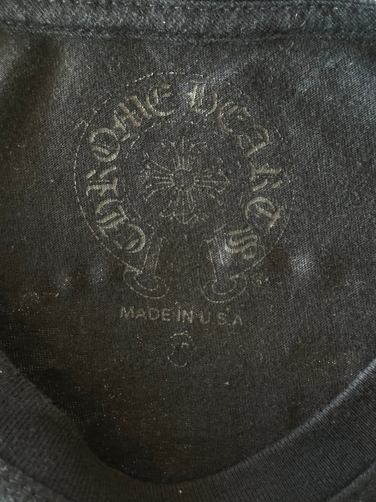 Chrome Hearts Black & Yellow Staff Horseshoe Logo Longsleeve T-Shirt