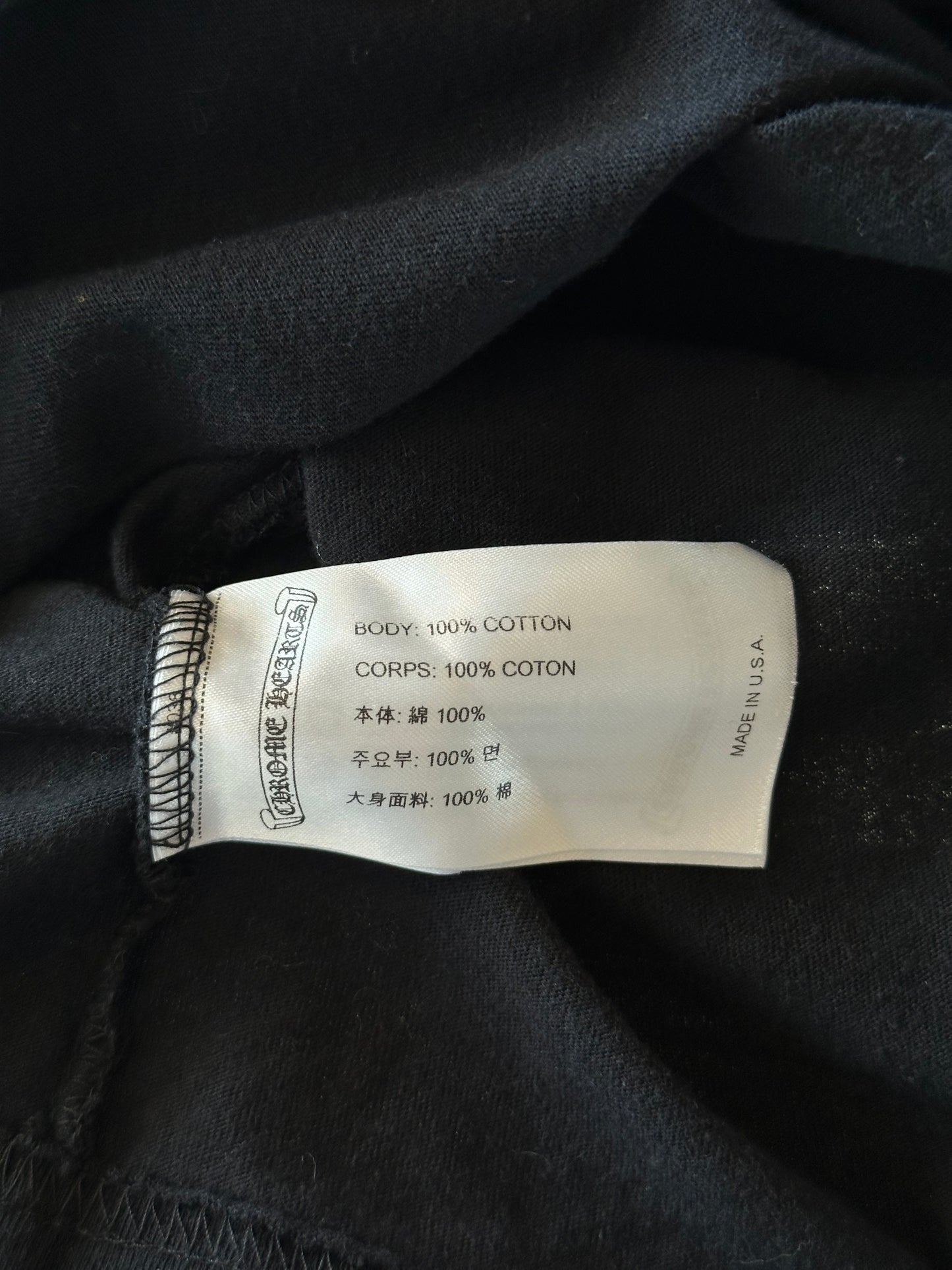 Chrome Hearts Black & Yellow Staff Horseshoe Logo Longsleeve T-Shirt