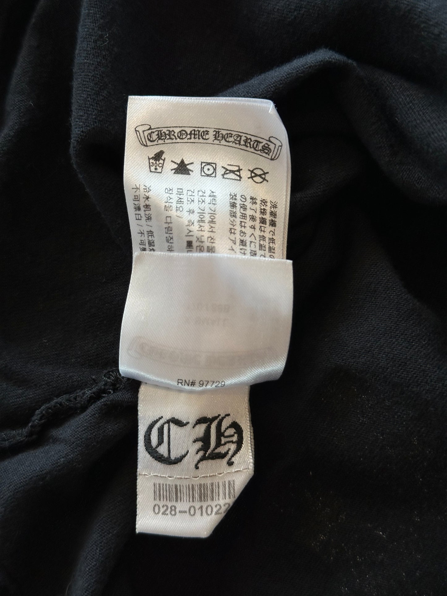 Chrome Hearts Black & Yellow Staff Horseshoe Logo Longsleeve T-Shirt