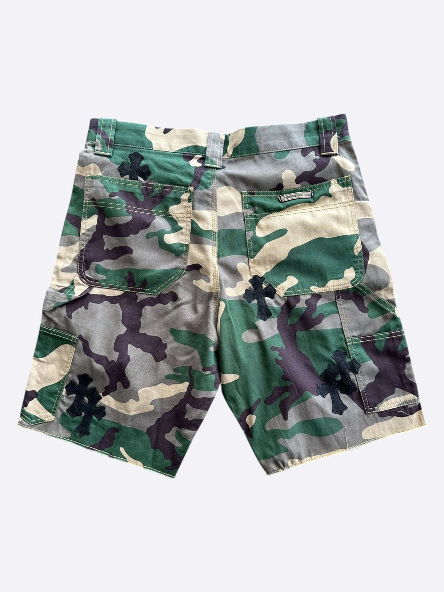 Chrome Hearts Camouflage Sex Records Cross Patch Carpenter Shorts
