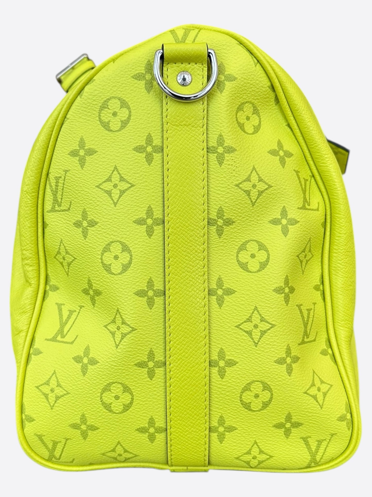 Louis Vuitton Yellow Taigarama Monogram Keepall 50
