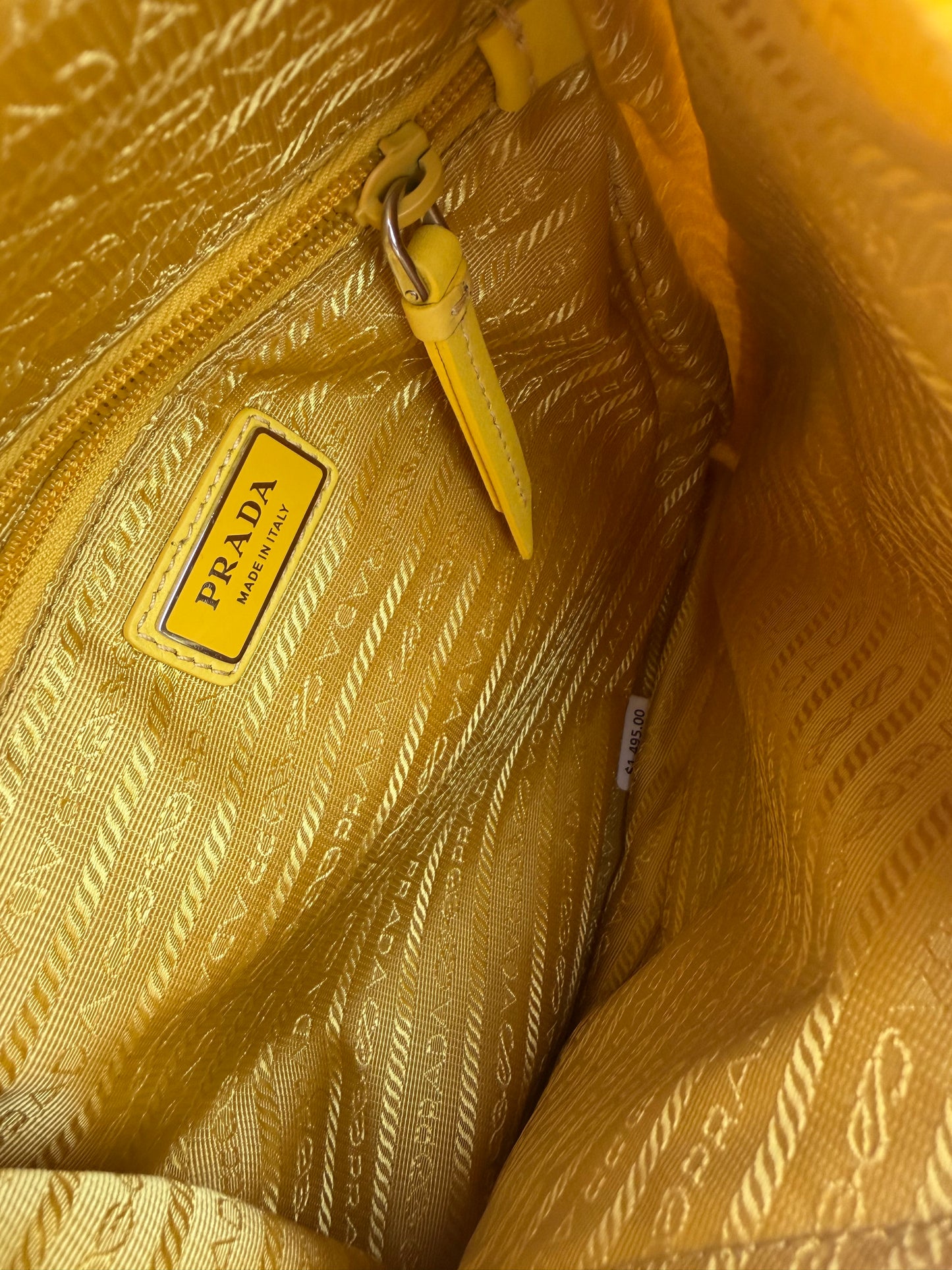 Prada Yellow Re-Nylon Triangle Sling Bag