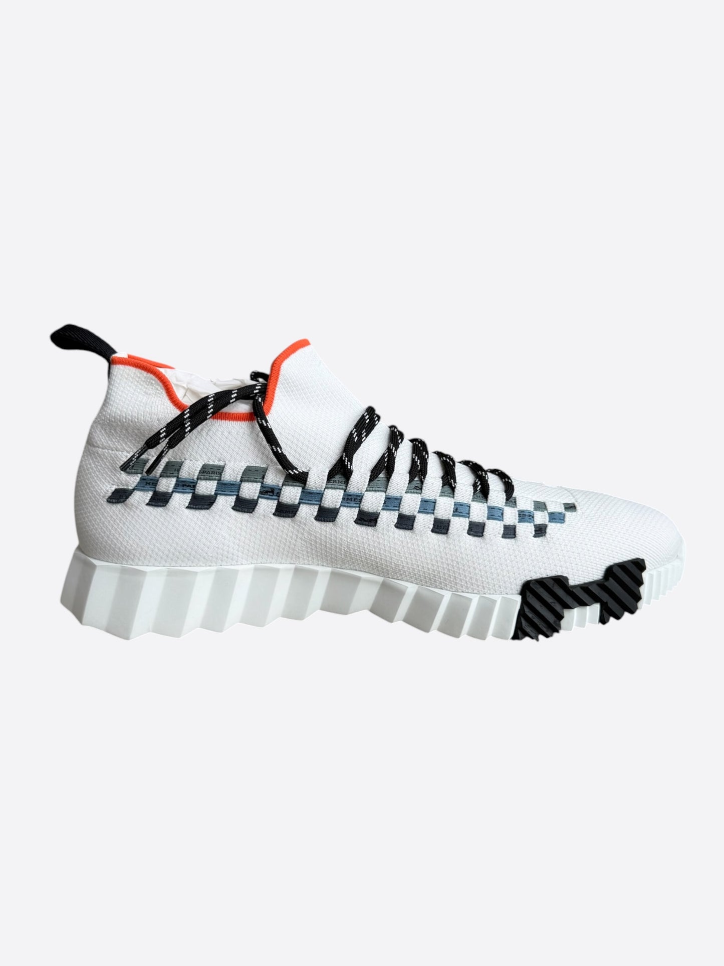 Hermes White & Multicolor Flex Sneakers