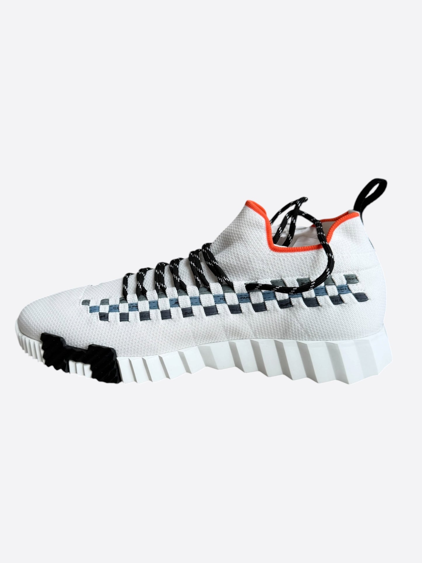 Hermes White & Multicolor Flex Sneakers