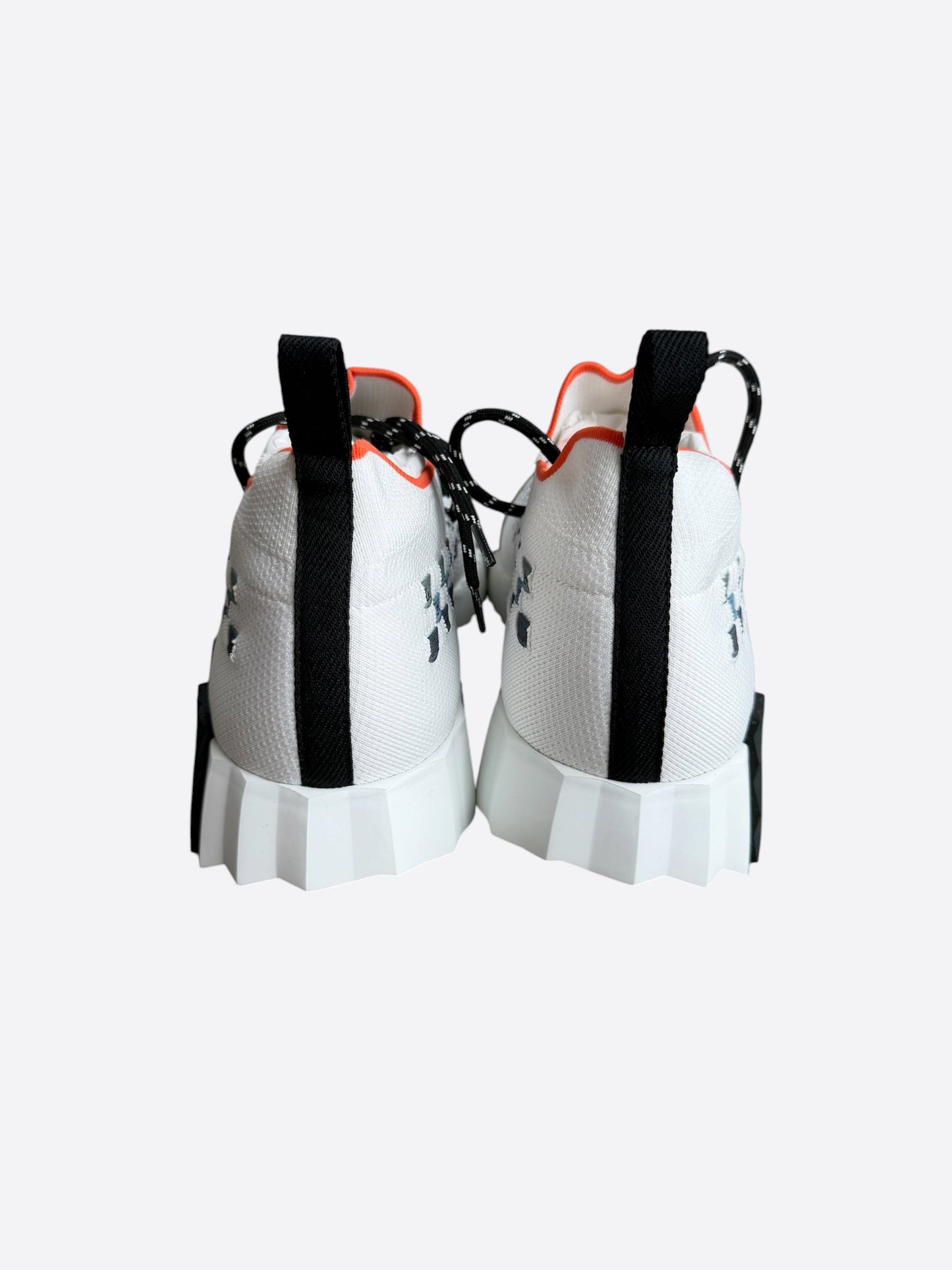 Hermes White & Multicolor Flex Sneakers