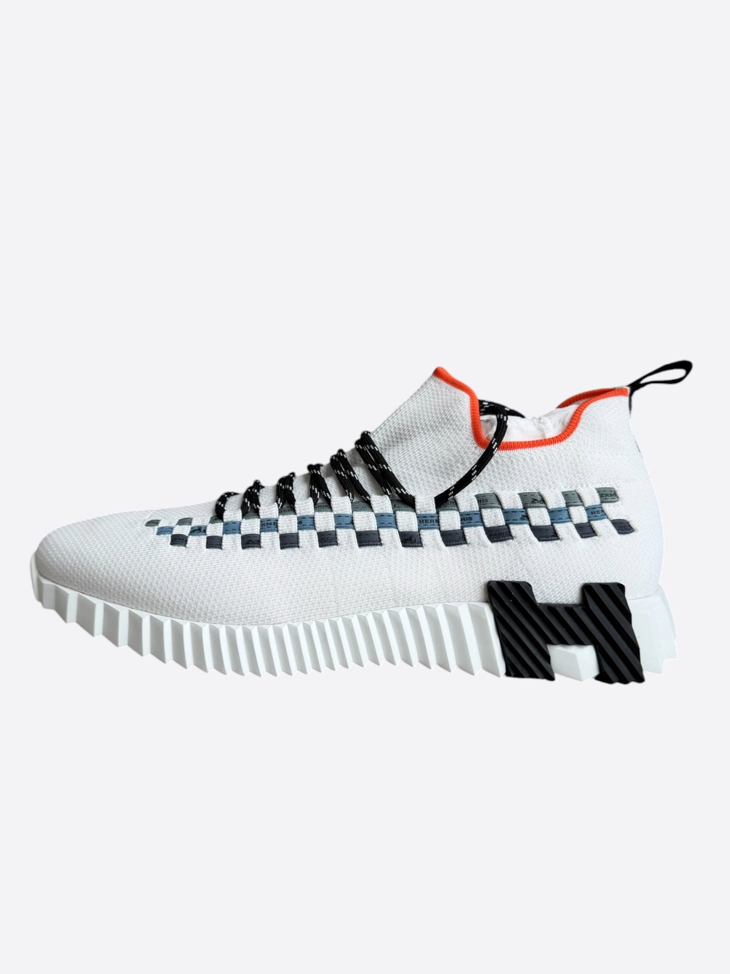 Hermes White & Multicolor Flex Sneakers