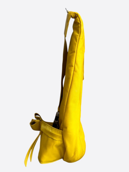 Prada Yellow Re-Nylon Triangle Sling Bag