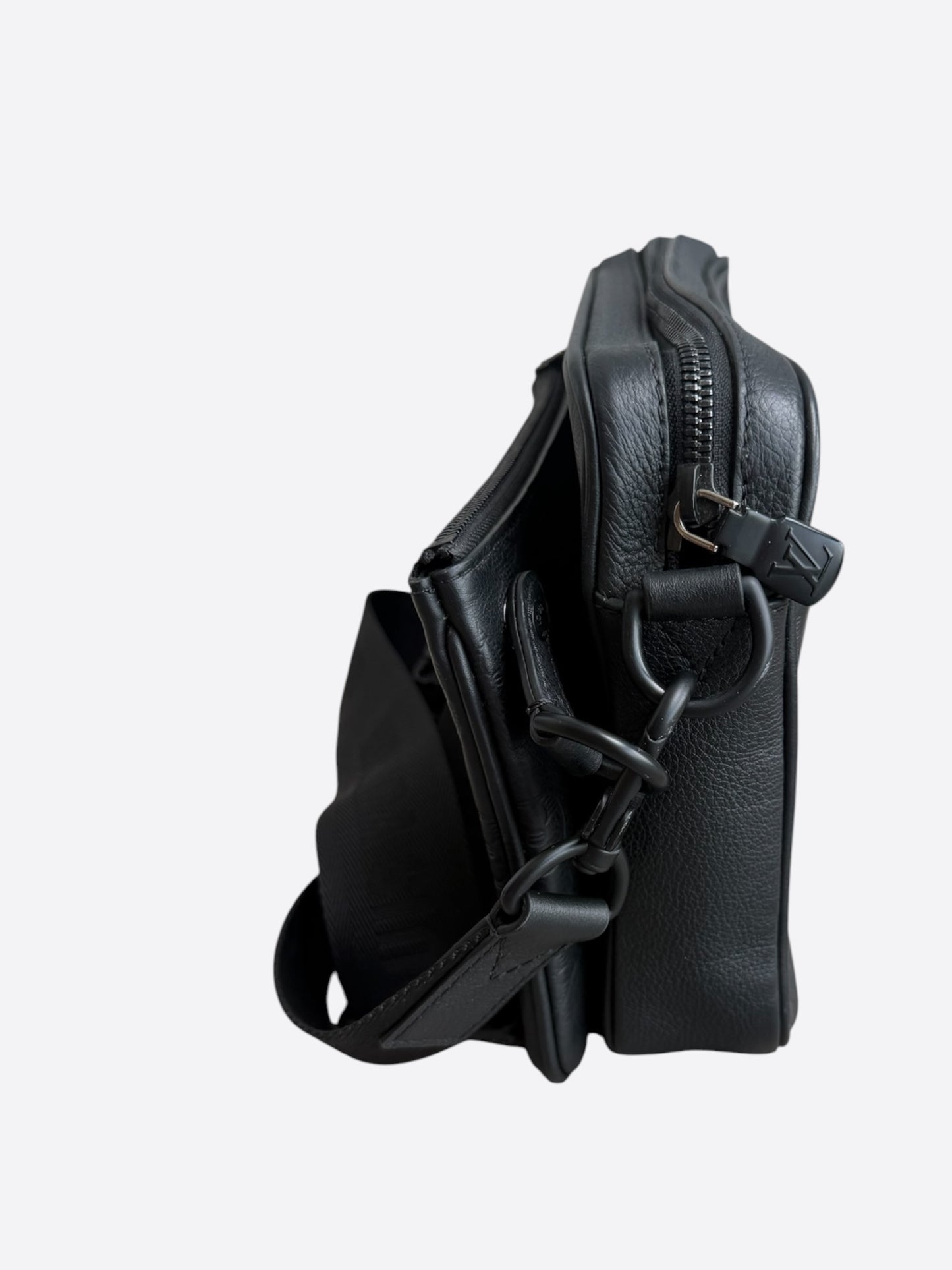Louis Vuitton Black Shadow Monogram Trio Messenger