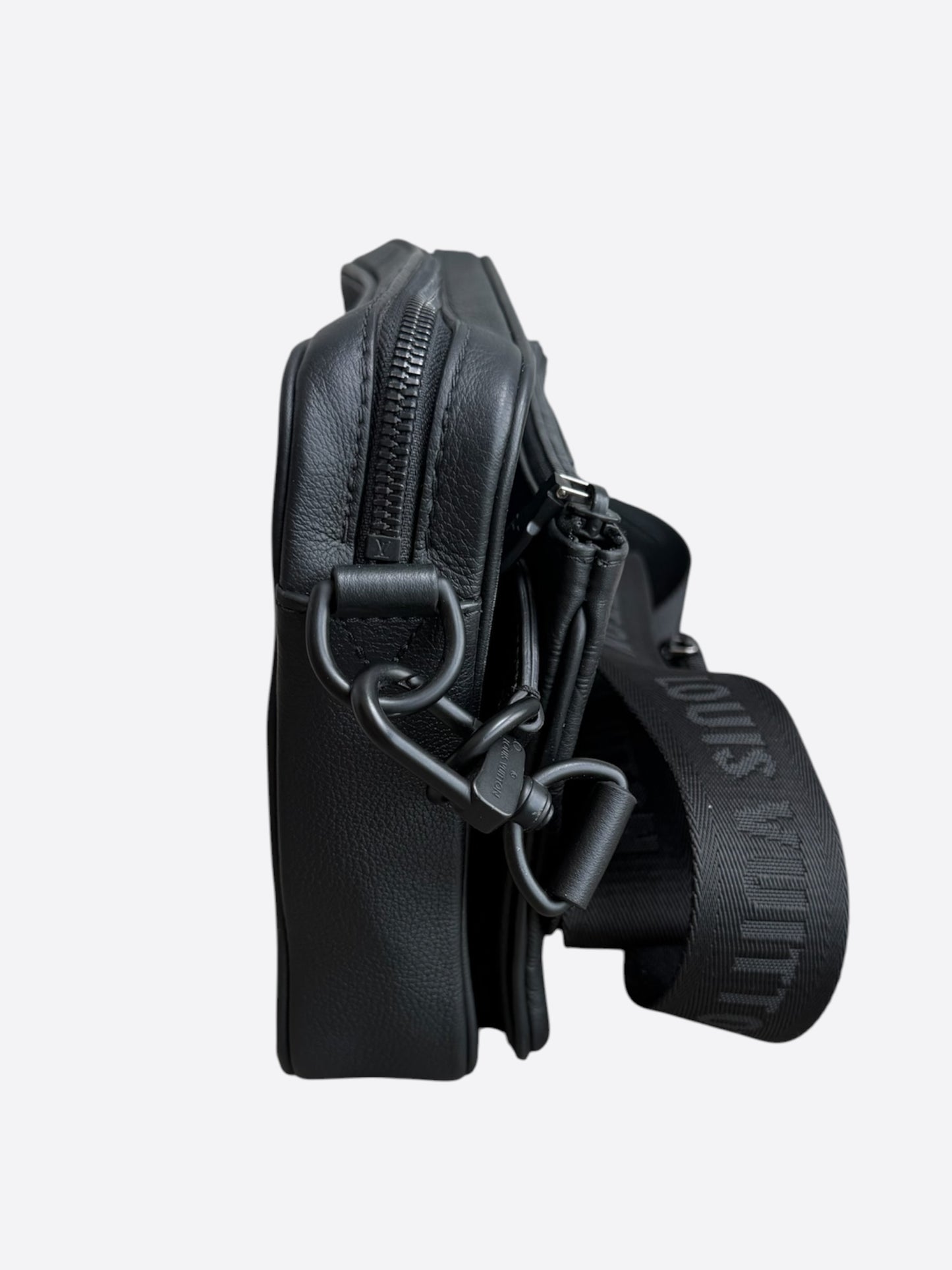 Louis Vuitton Black Shadow Monogram Trio Messenger