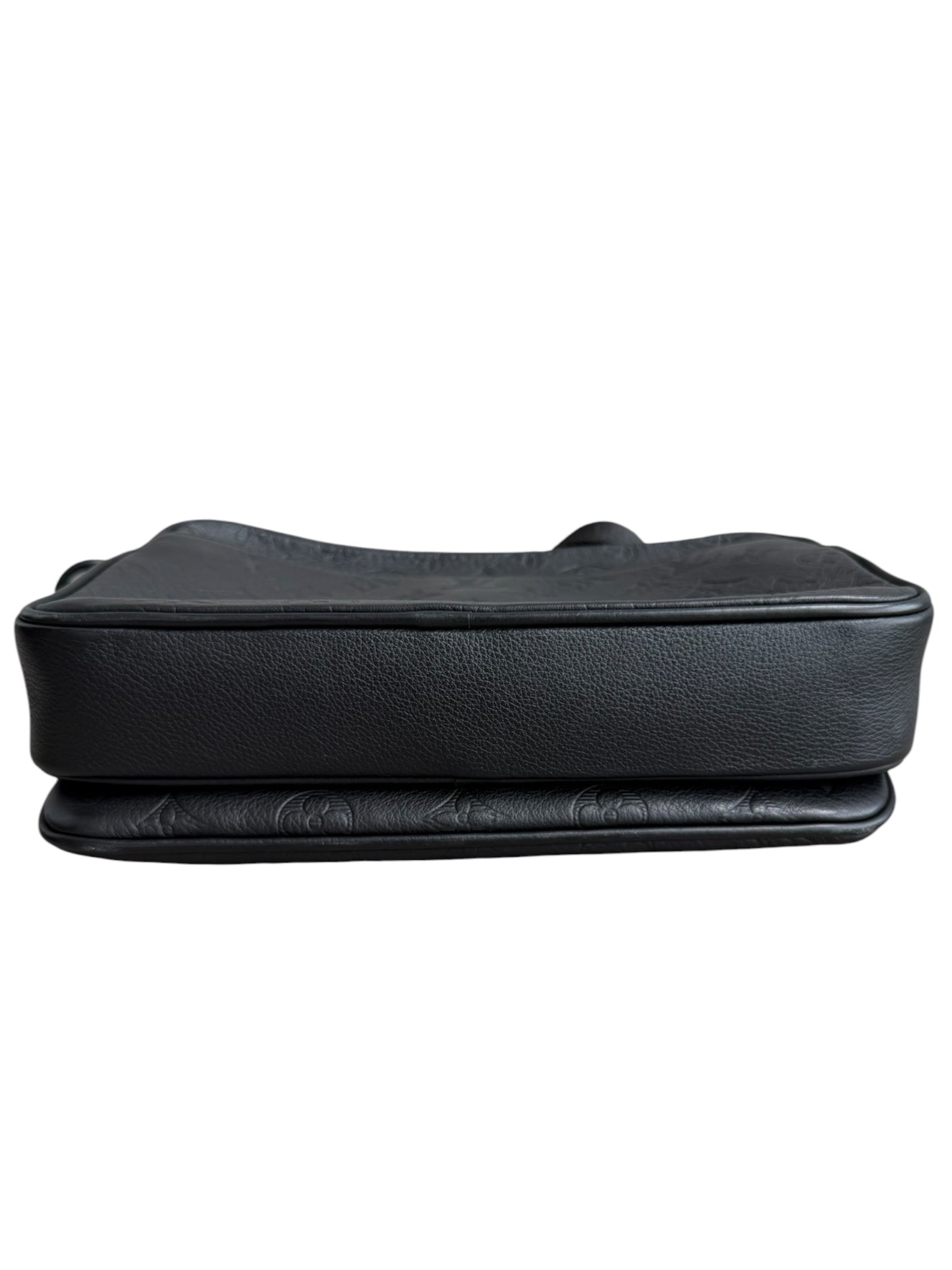 Louis Vuitton Black Shadow Monogram Trio Messenger