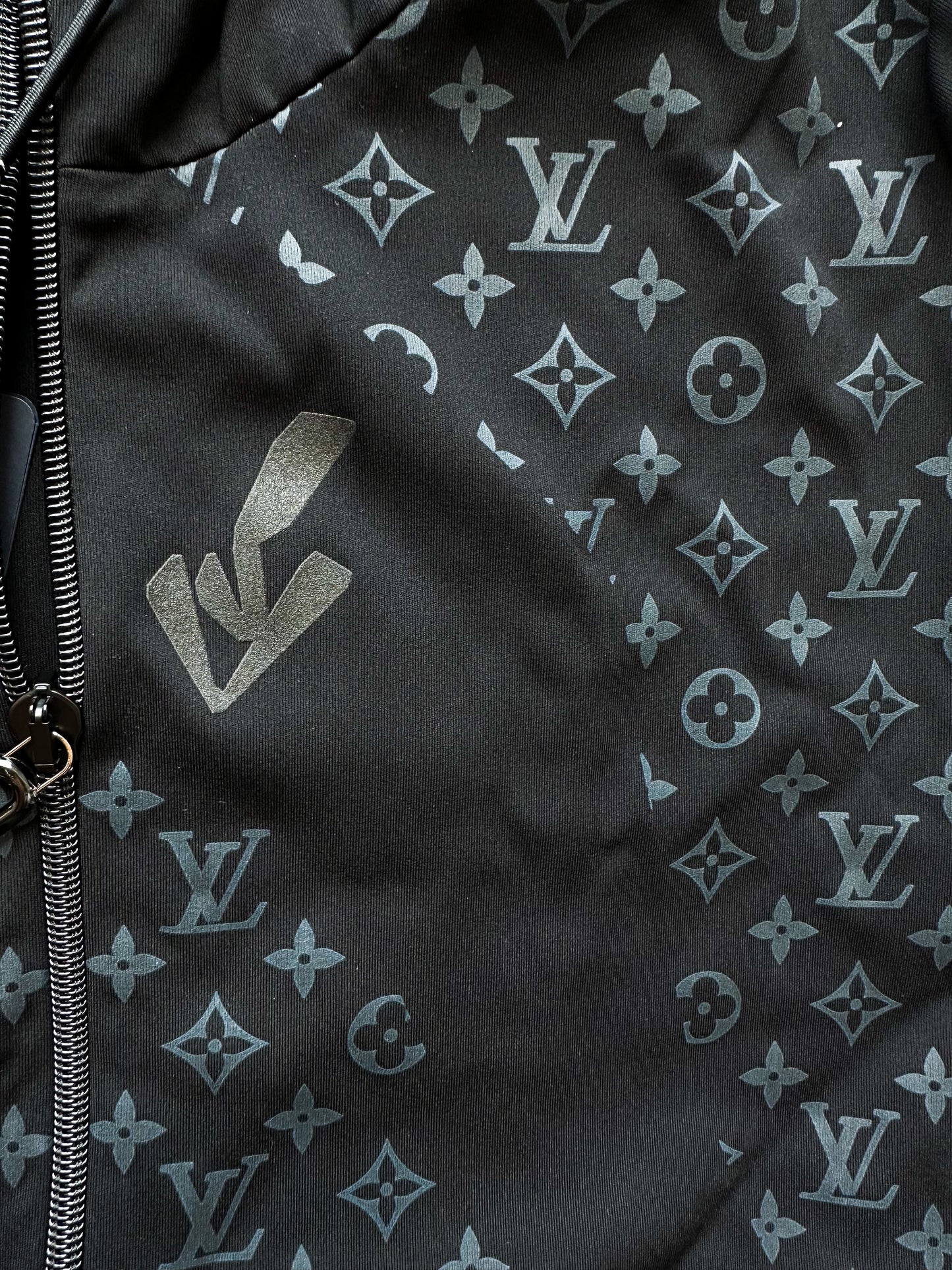Louis Vuitton Louis Vuitton reflective monogram jacket silver