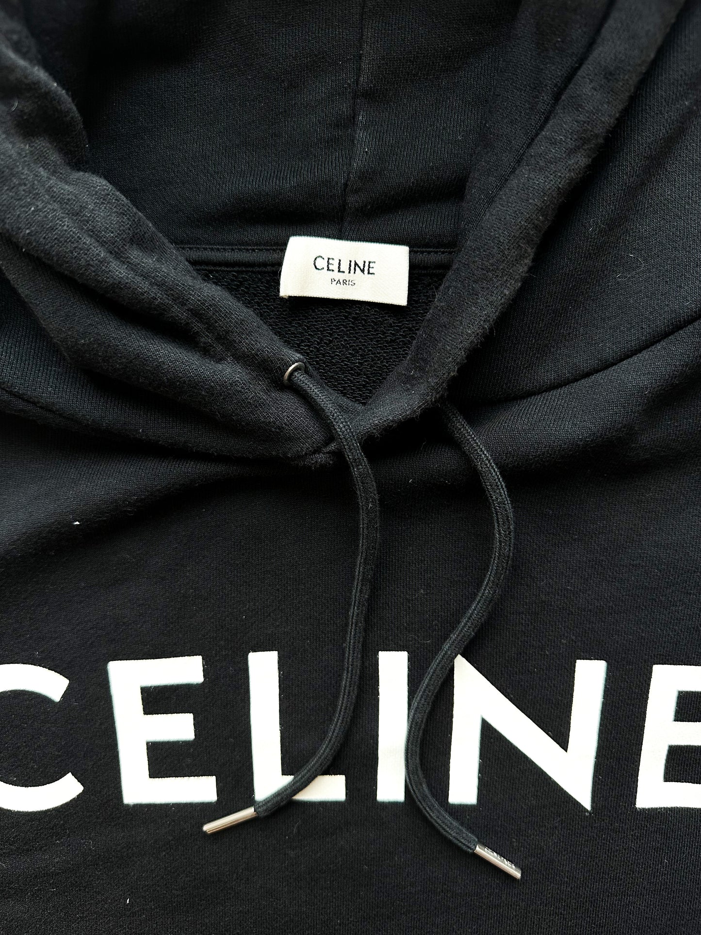 Celine Black & White Logo Hoodie