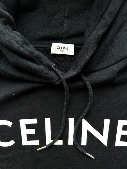 Celine Black & White Logo Hoodie