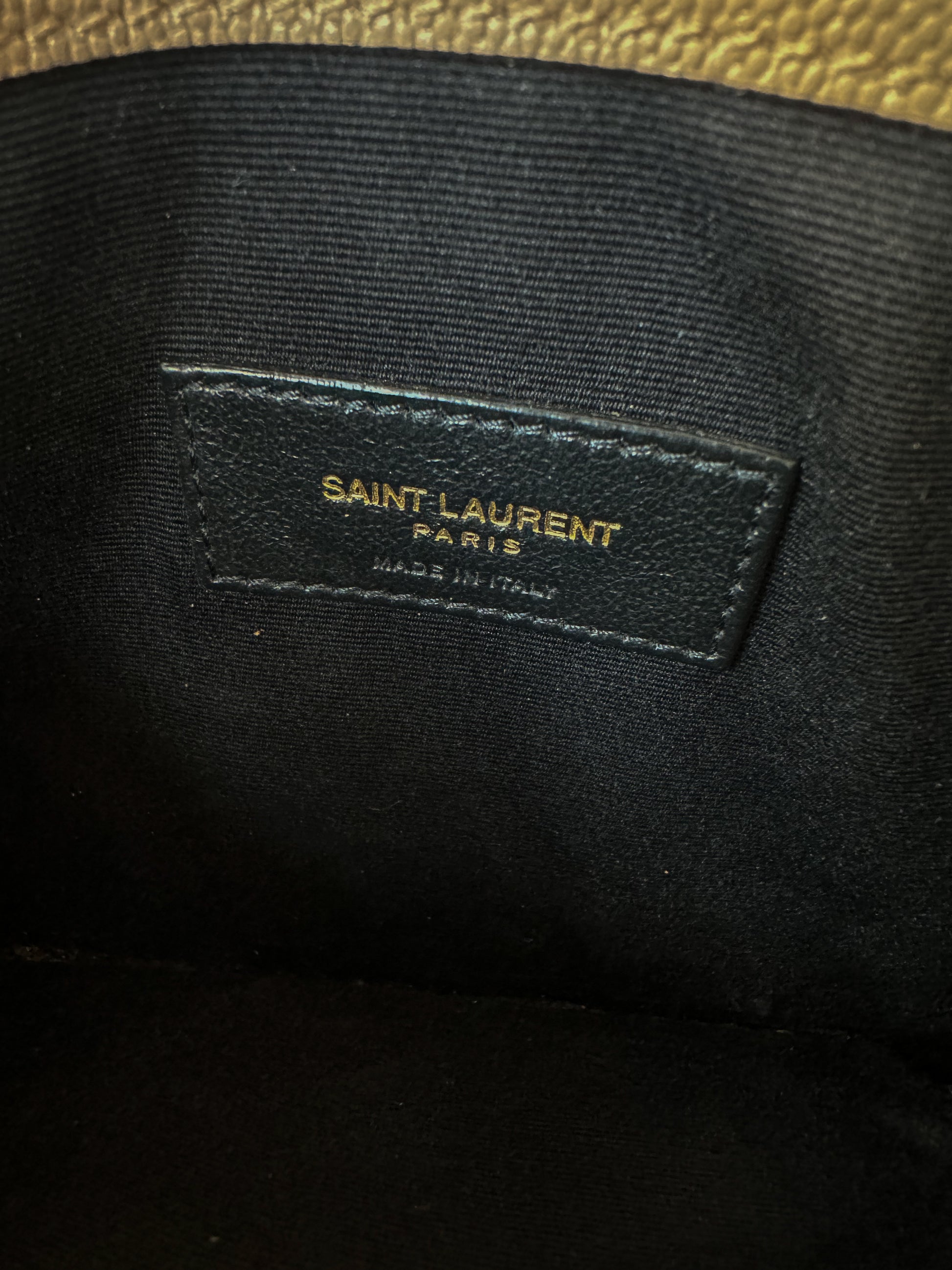 Saint Laurent Uptown Pouch 'Dark Beige' | Tan | Women's Size Onesize
