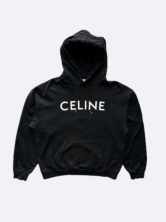 Celine Black & White Logo Hoodie