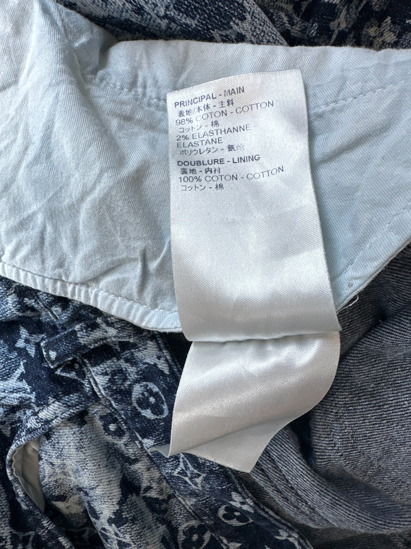 Louis Vuitton Blue Tapestry Monogram Jeans