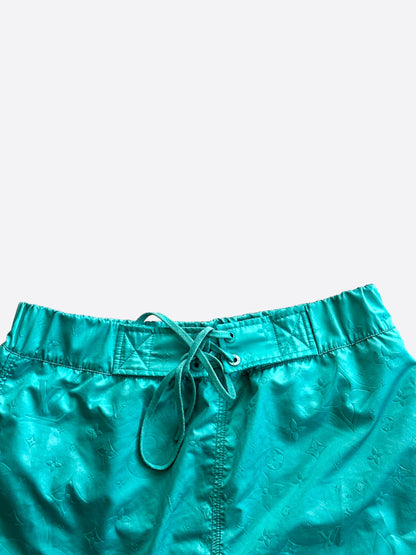 Louis Vuitton Turquoise Monogram Swim Shorts