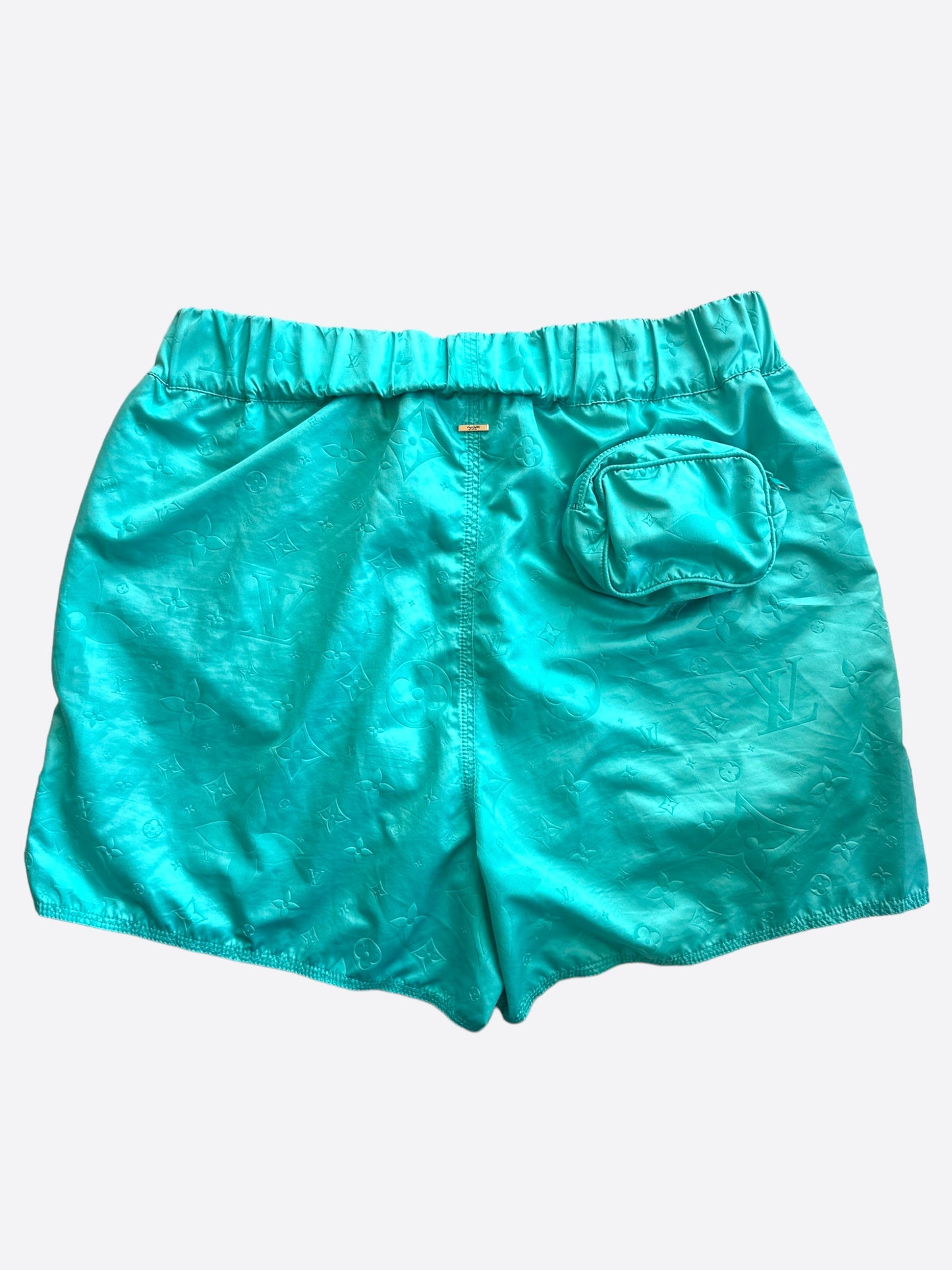 Louis Vuitton Turquoise Monogram Swim Shorts