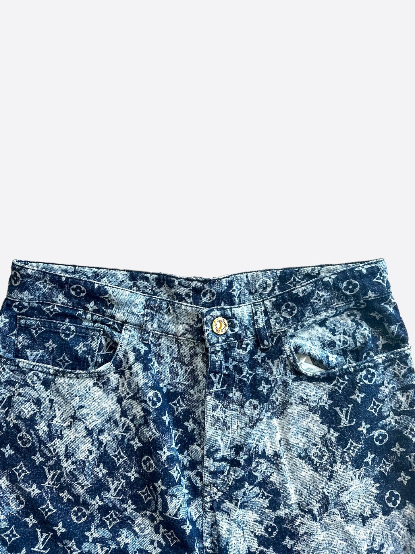 Louis Vuitton Blue Tapestry Monogram Jeans