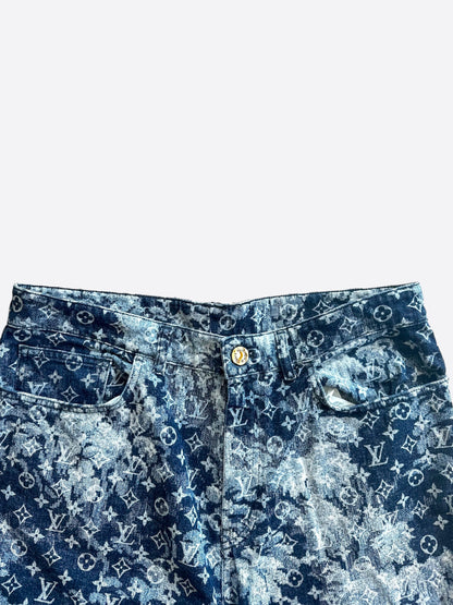 Louis Vuitton Blue Tapestry Monogram Jeans