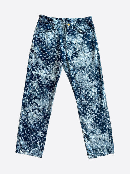 Louis Vuitton Blue Tapestry Monogram Jeans