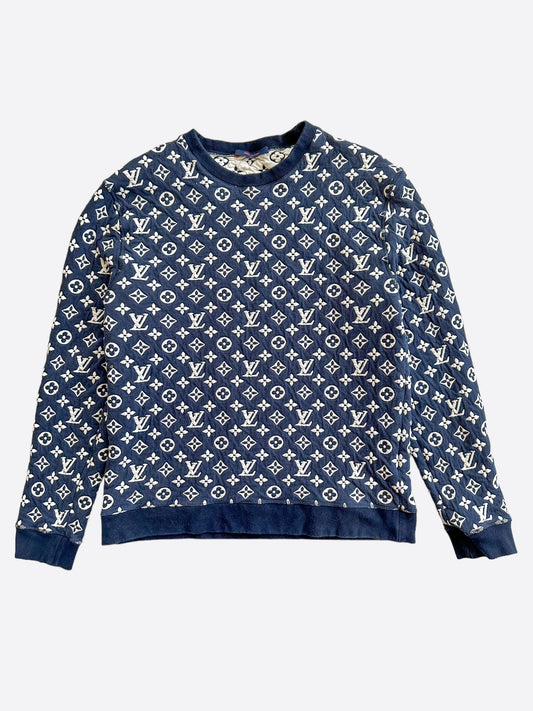 Louis Vuitton Navy & White Monogram Sweater