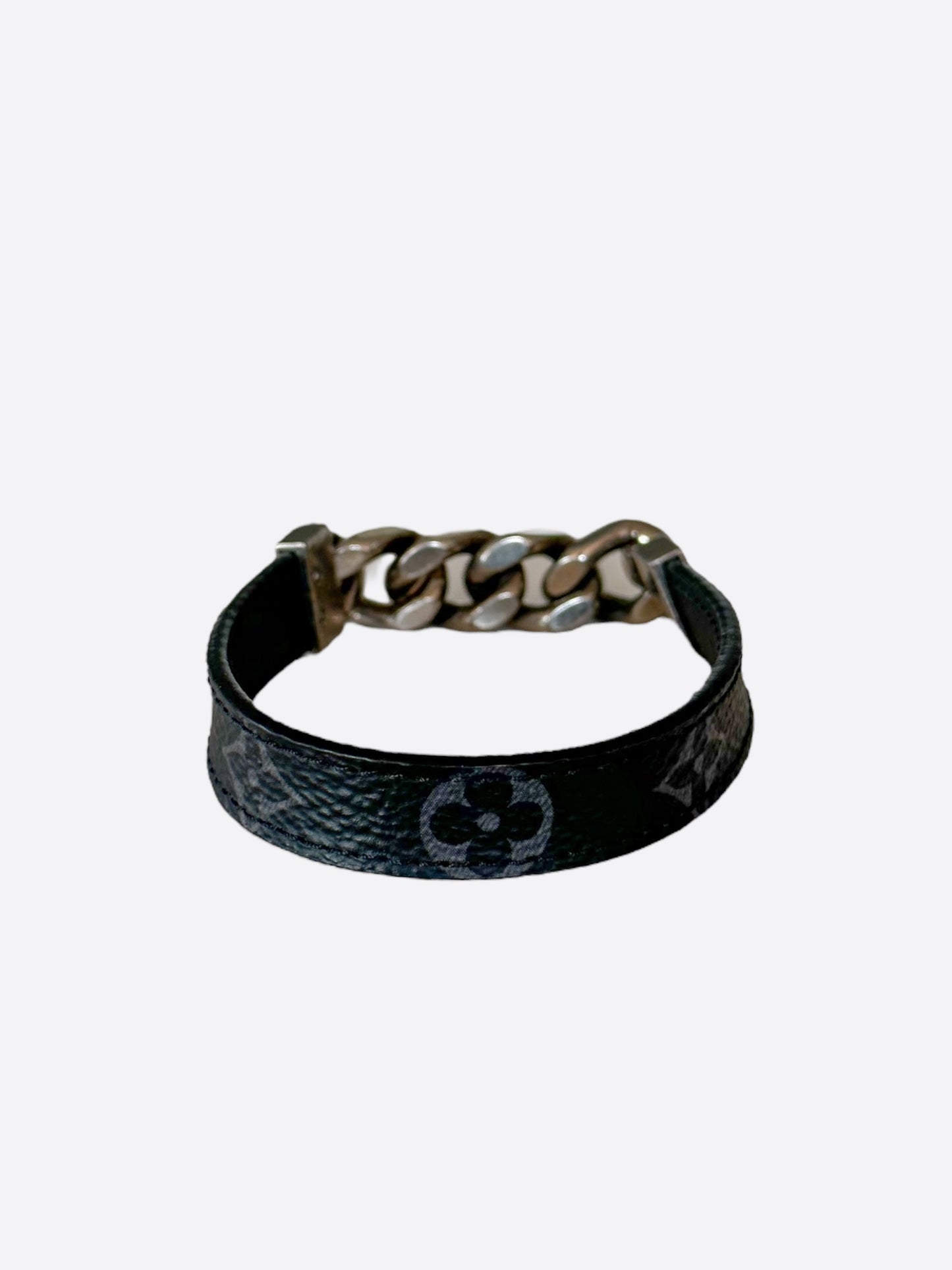 Monogram Eclipse Louis Vuitton Mens Leather Bracelet Louis Vuitton