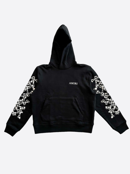 Amiri Black & White Checkered Bones Hoodie