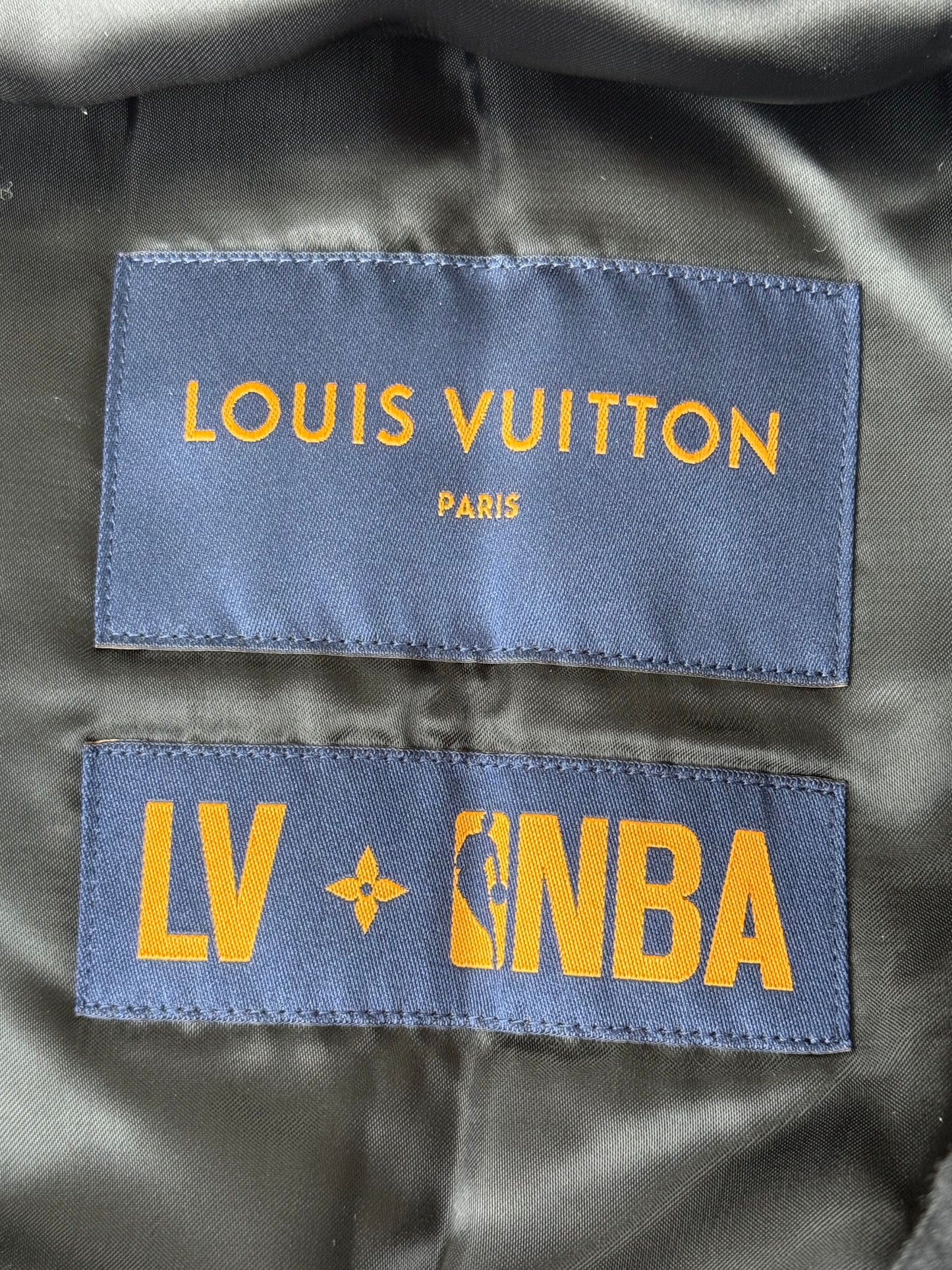 Louis Vuitton NBA Black & Red Leather Monogram Jacket
